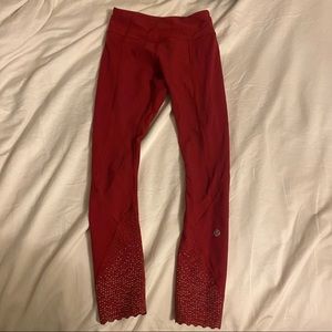Lululemon tight stuff deep red